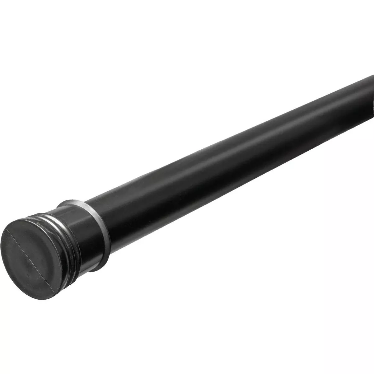 Zenna Home Adjustable Tension Shower Curtain Rod – Matte Black, Rust‑proof Aluminum, 52‑86 In