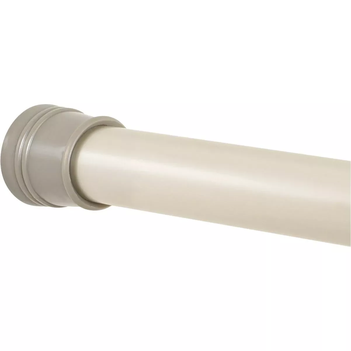 Zenna Home Satin Nickel Adjustable Tension Shower Curtain Rod – Rustproof Aluminum, 52‑86 in.