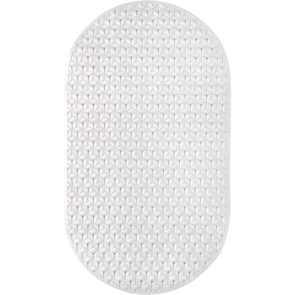 Zenna Home White Non‑slip Bath Mat – 27½” X 15½” Eco‑friendly, Mildew‑resistant